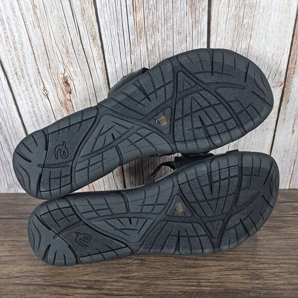 Easy Spirit Linley 3 Faux Leather Slide Sandals Gray Black Womens 9.5 Wide NWOB - Picture 7 of 8